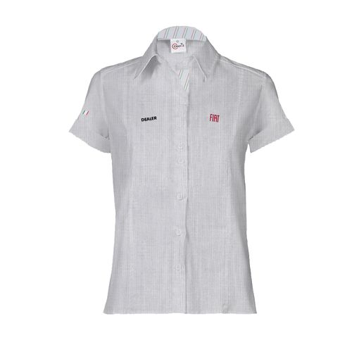 Blusa Social Fem Mm Cinza/Listra Fiat