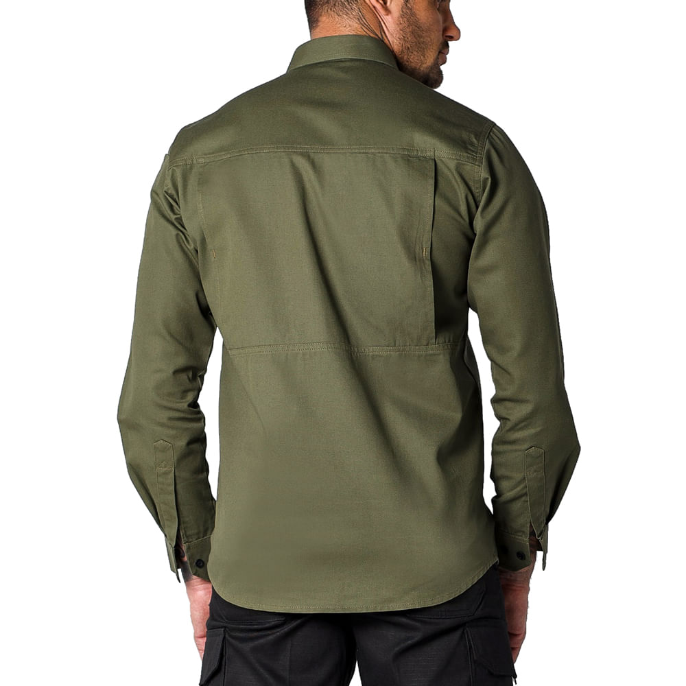 WORKSHIRT CAMISA TITAN VERDE OLIVA MANGA LONGA