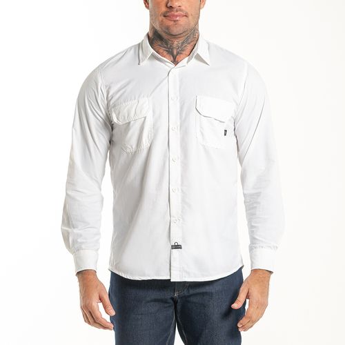 Workshirt Camisa Titan Air Branca Manga Longa Citerol