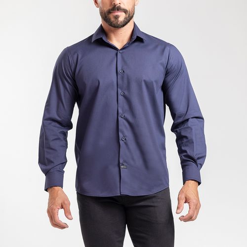 Camisa Force Citerol Masculina Azul Marinho Manga Longa