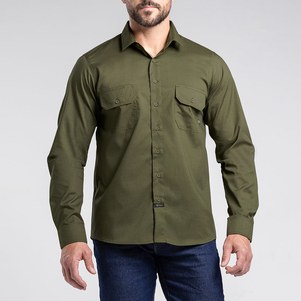 Workshirt Camisa Titan Air Pro Verde Manga Longa