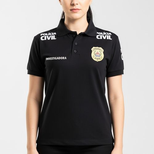 Camisa Polo Feminina Polícia Civil - Investigadora
