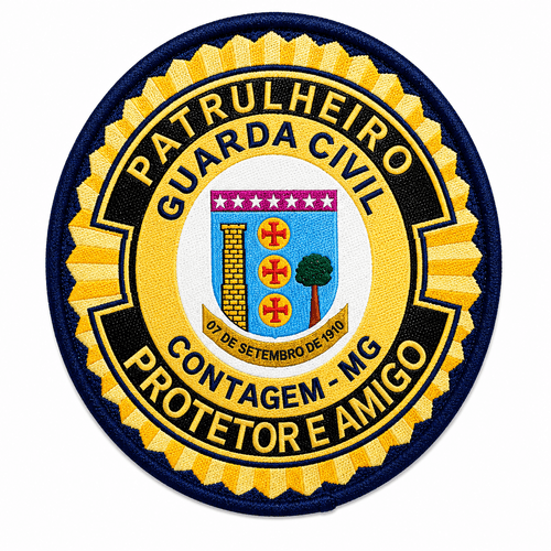 Distintivo Peito Camiseta Gcm Contagem
