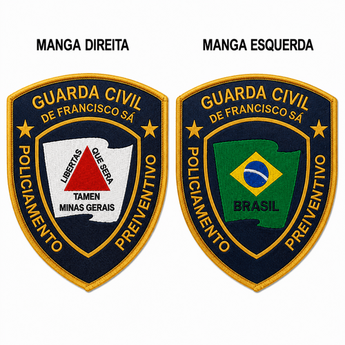 Distintivos Bordados Gcm Francisco Sa 2 Pcs