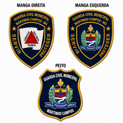 Distintivos Bordados Gcm Martinho Campos