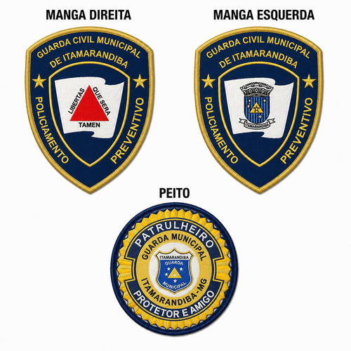 Distintivos Gcm Itamarandiba 3 Pcs