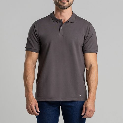 Camisa Polo Select Algodão Egípcio Cinza Chumbo Citerol