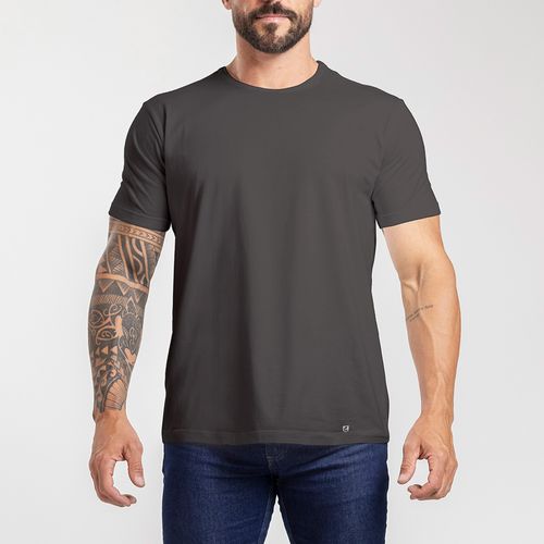 Camiseta Select Prime Algodão Egípcio Cinza Chumbo Masculina