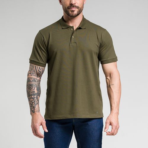 Camisa Polo Select Algodão Egípcio Verde Oliva Citerol