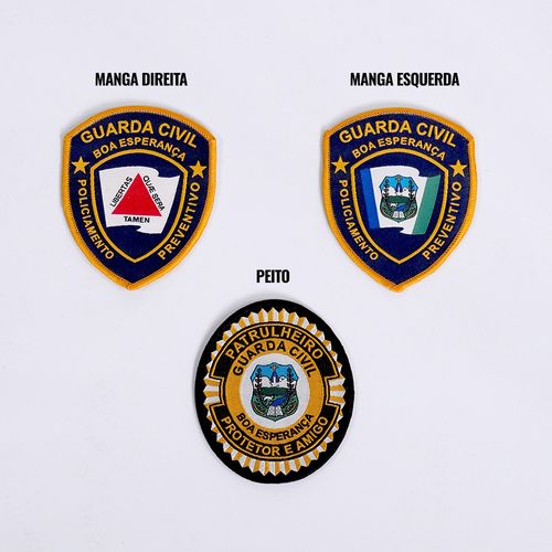 Distintivos Bordados Gcm Boa Esperanca 3 Pcs