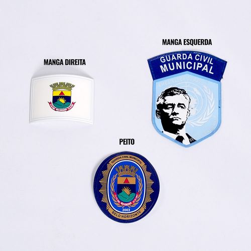 Distintivos Emborrachados Gcm Bh 3 Pcs