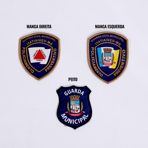 Distintivos Bordados Gcm Itatiaiuçu 3 Pcs