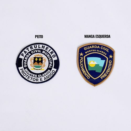 Distintivos Bordados Gcm Montes Claros 2 Pcs