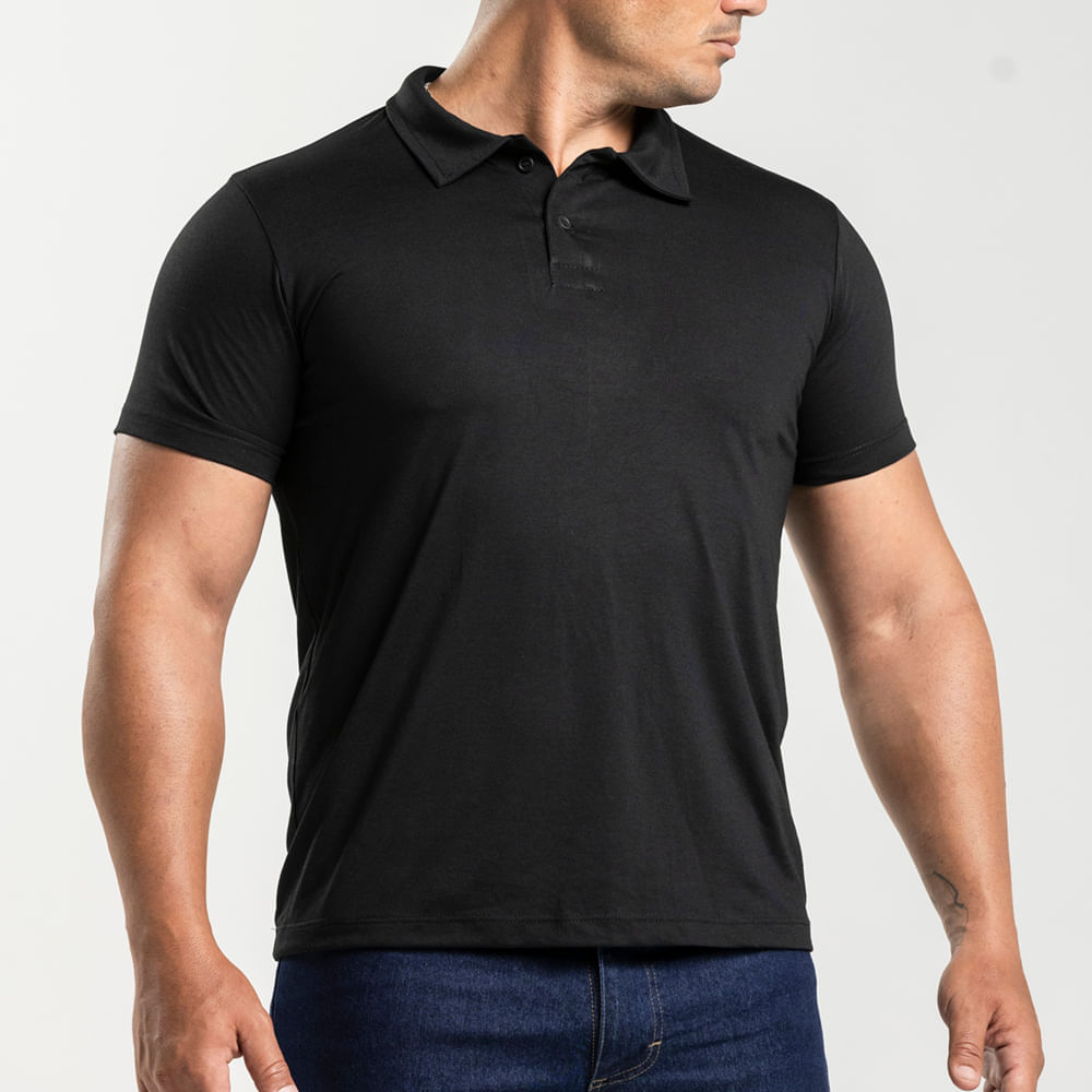 Camisa Polo Basic Preta Citerol