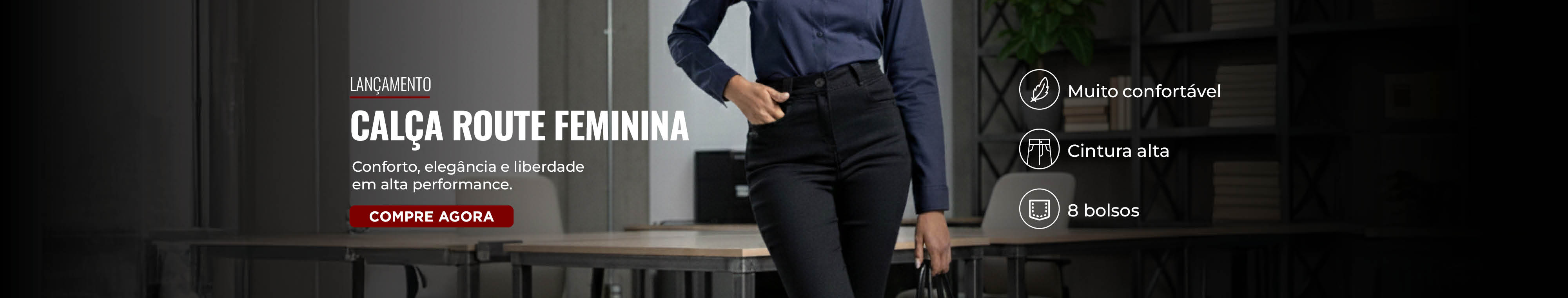 Lançamento Calça Jeans Route Feminina Preta Citerol